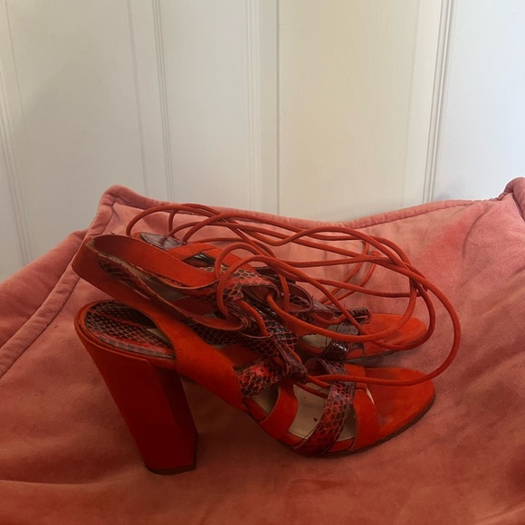 Paul Andrew X JCrew Lace Up Block Heels - Picture 3 of 7